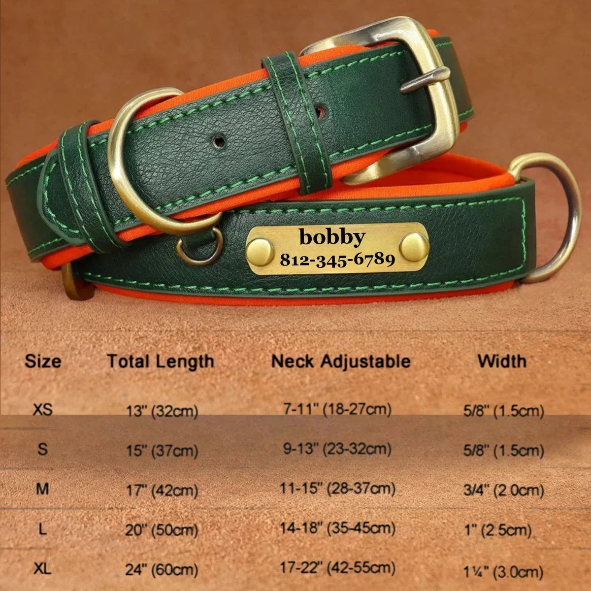 Customizable Collar made of Leather