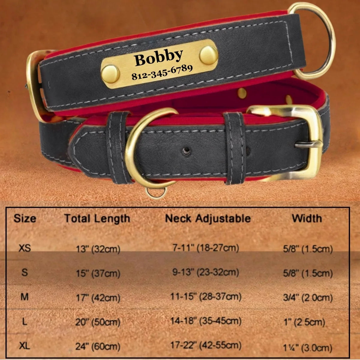 Customizable Collar made of Leather