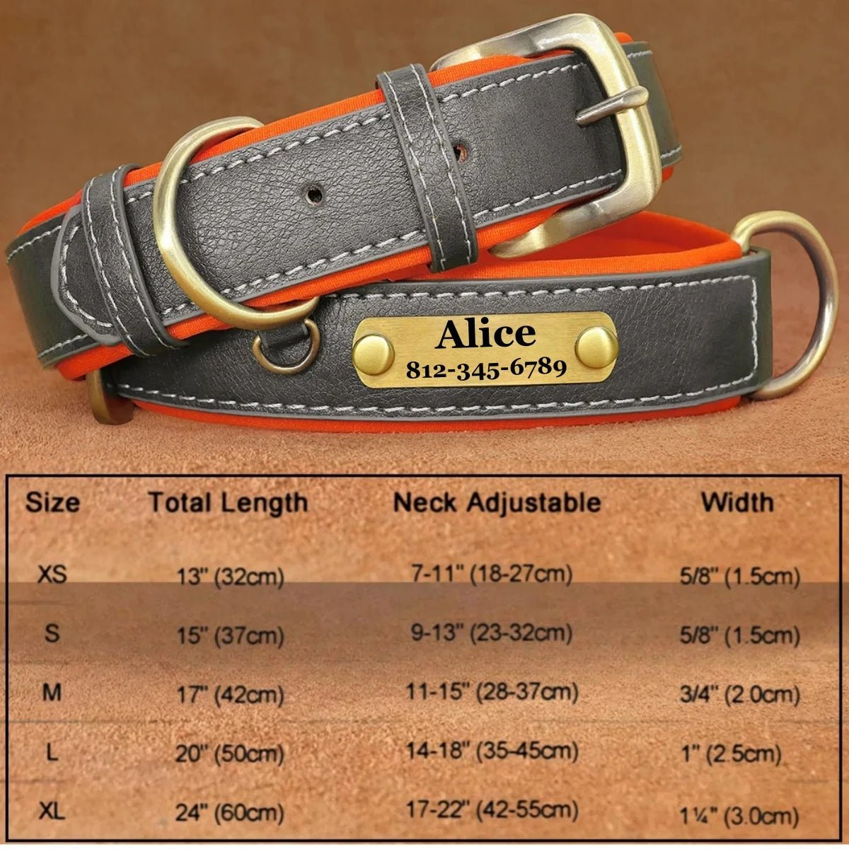Customizable Collar made of Leather