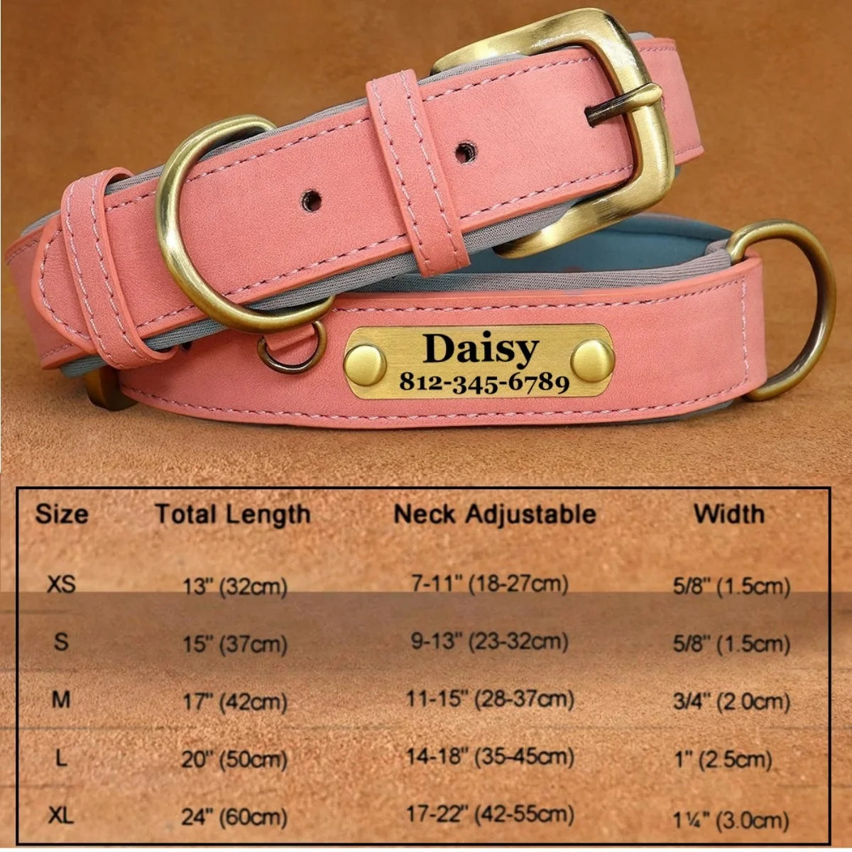 Customizable Collar made of Leather