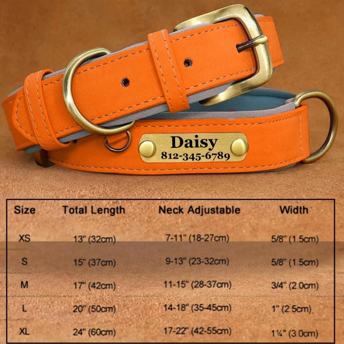 Customizable Collar made of Leather