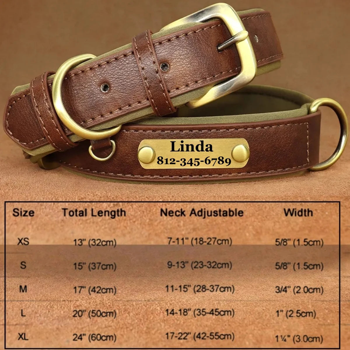 Customizable Collar made of Leather